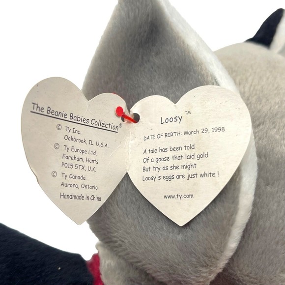 TY Beanie Baby Babies 1998 LOOSY The Canadian Goose Vintage RETIRED Plush Bird - Picture 7 of 11
